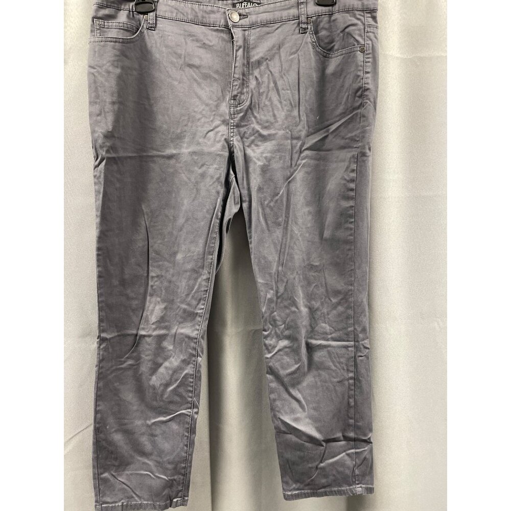 Buffalo David Bitton Women's Gray Stretch midrise Skinny ankle Sz 16/36 SKU 4934